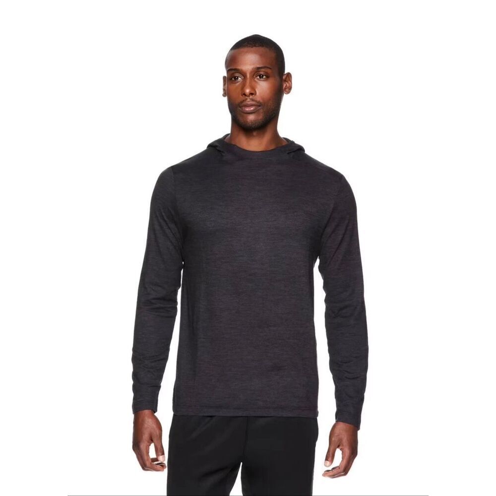 Gaiam Men's Everyday Basic Hoodie Heather Black Size Small
